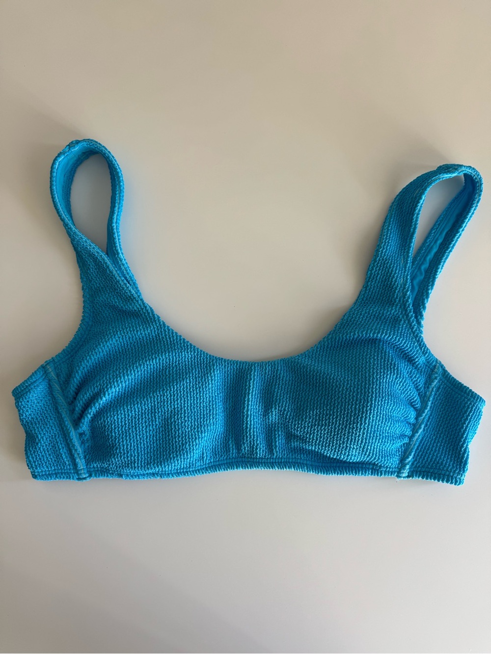 wild fable Electric Bright Blue Textured Scoop Swim Top women’s size XL